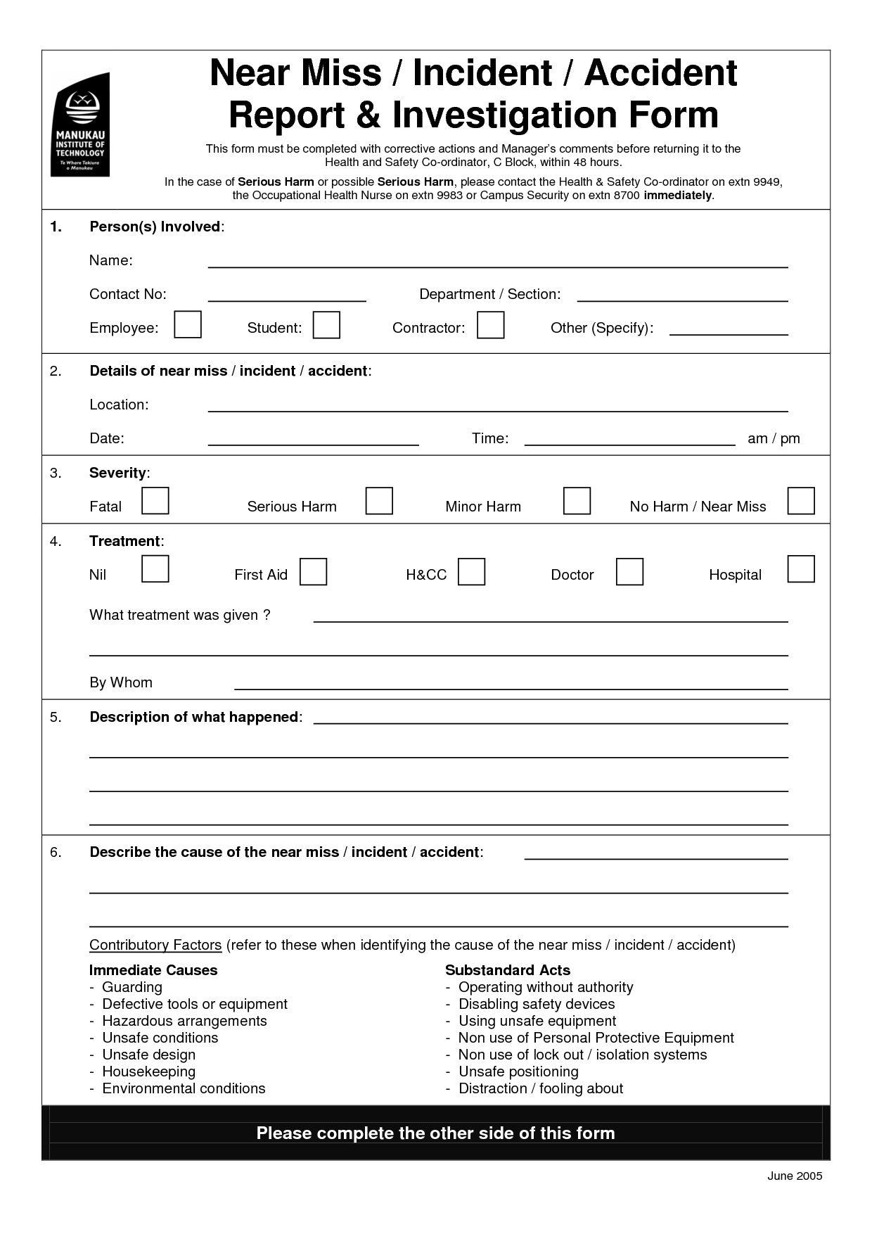 Accident/Incident Report & Investigation FORM