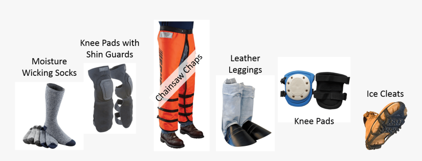 Foot guards and safety shoes, leggings: